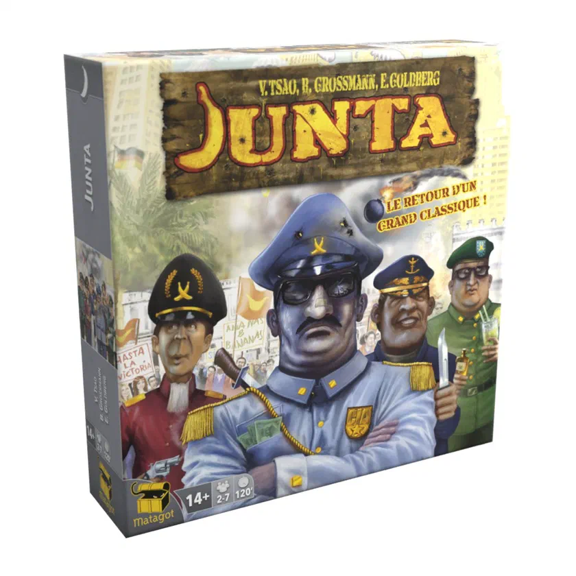 Boîte française de Junta distribuée par Matagot