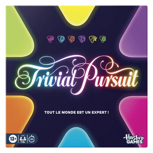 Boîte française du jeu Trivial Pursuit de Hasbro Games, édition « Tout le monde est un expert »