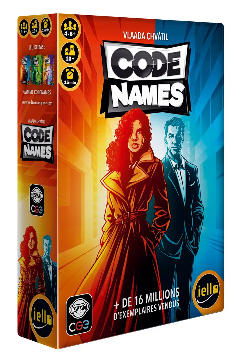 Boîte française de Codenames, nouvelle édition 2025 d'Iello