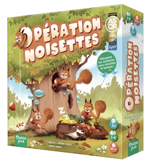 Boîte du jeu Opération Noisettes d'Auzou