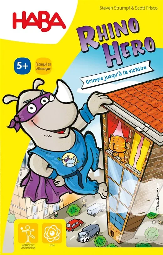 Boîte du jeu Rhino Hero de HABA, édition française