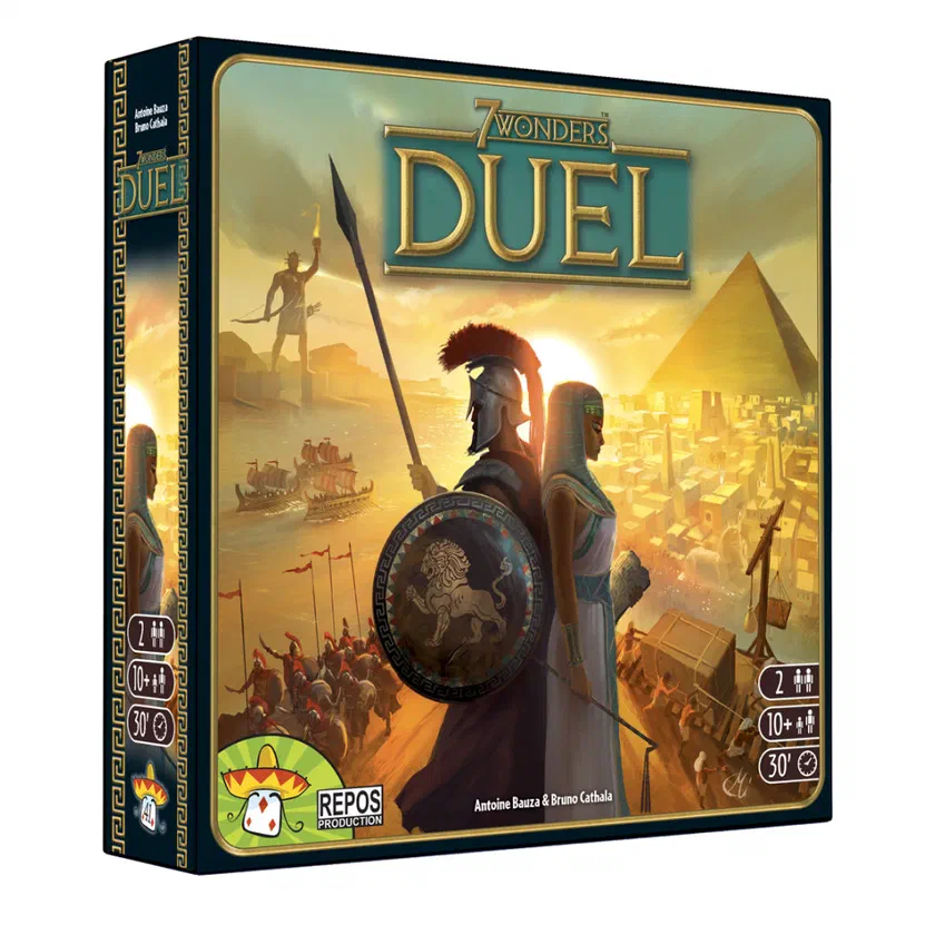 Boîte de 7 Wonders Duel de Repos Production, 2 joueurs, 10 ans et plus, 30 minutes