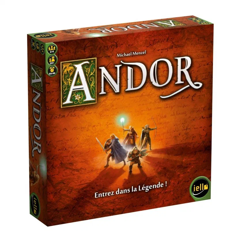 Boîte française d'Andor, jeu coopératif de Michael Menzel publié par Iello