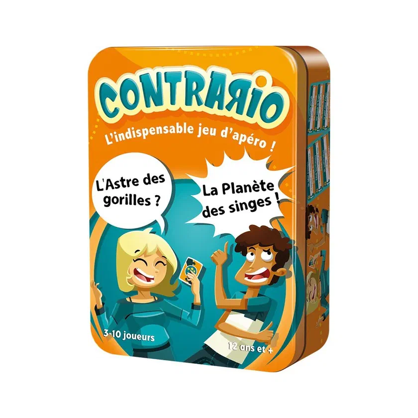Boîte métal de Contrario, Cocktail Games, avec « L'astre des gorilles ? La planète des singes »