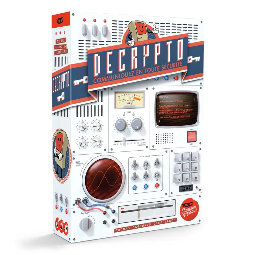 Boîte française de Decrypto du Scorpion Masqué, au graphisme de machine à chiffrer