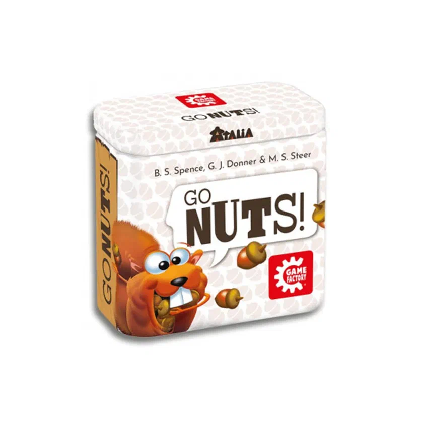 Boîte en métal de Go Nuts ! éditée par Game Factory et distribuée par Atalia