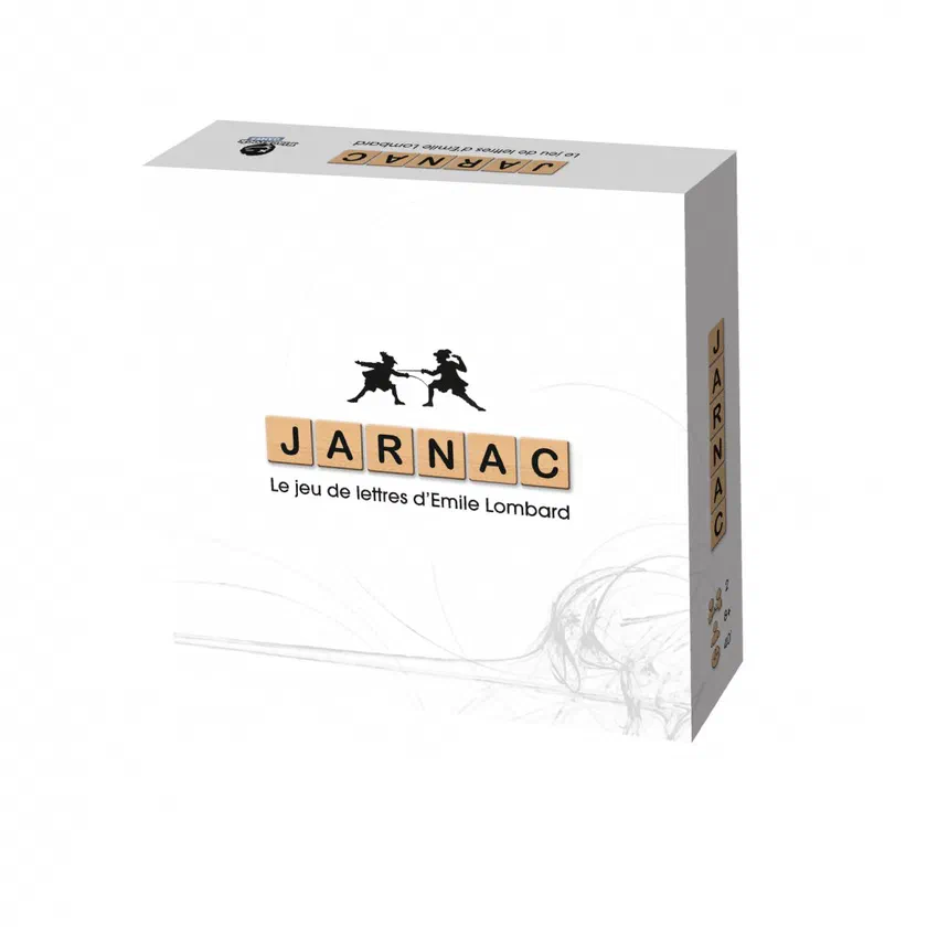Boîte du jeu Jarnac de Blackrock Games, le jeu de lettres d'Émile Lombard