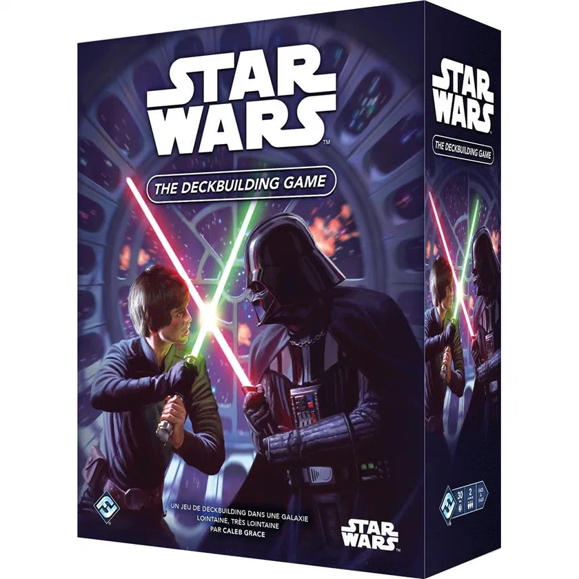 Boîte de Star Wars : The Deckbuilding Game, texte en français, 2 joueurs en face à face, 30 minutes
