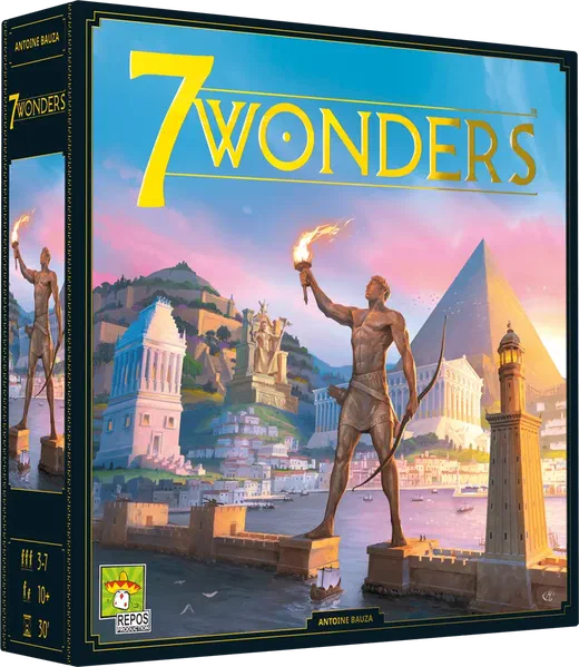 Boîte française du jeu 7 Wonders de Repos Production