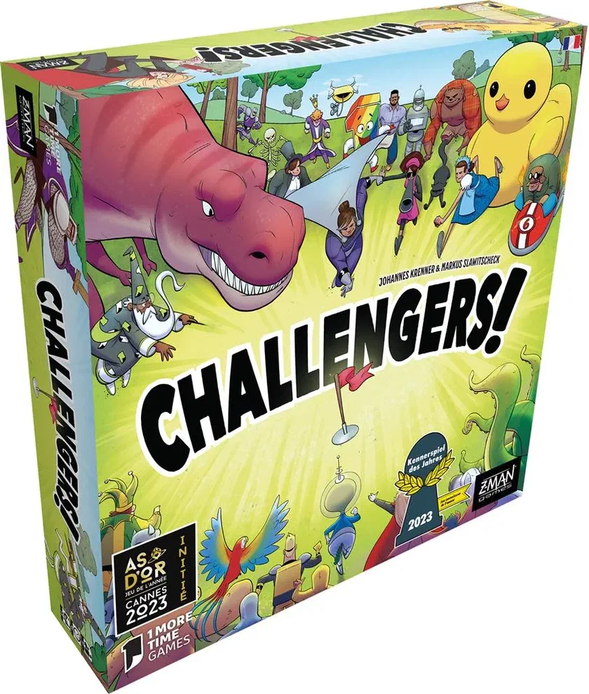 Boîte française du jeu Challengers! de Z-Man Games