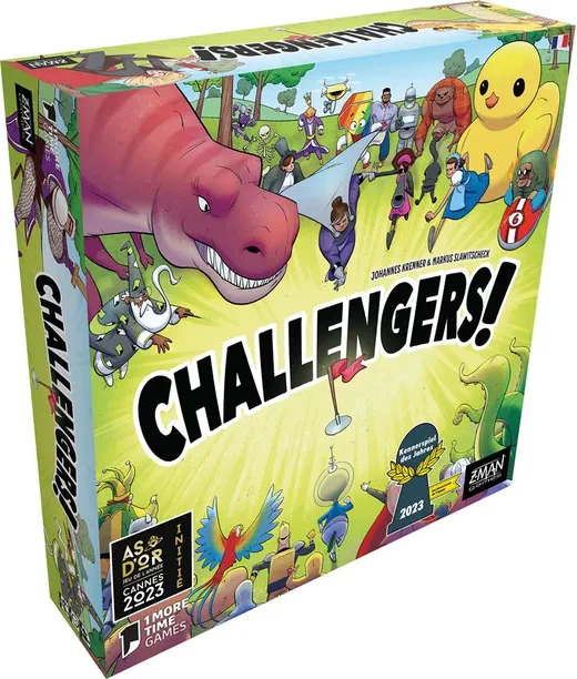 Boîte française du jeu Challengers! de Z-Man Games